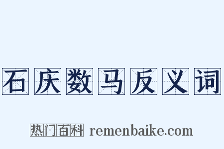 石庆数马反义词是什么意思的图片